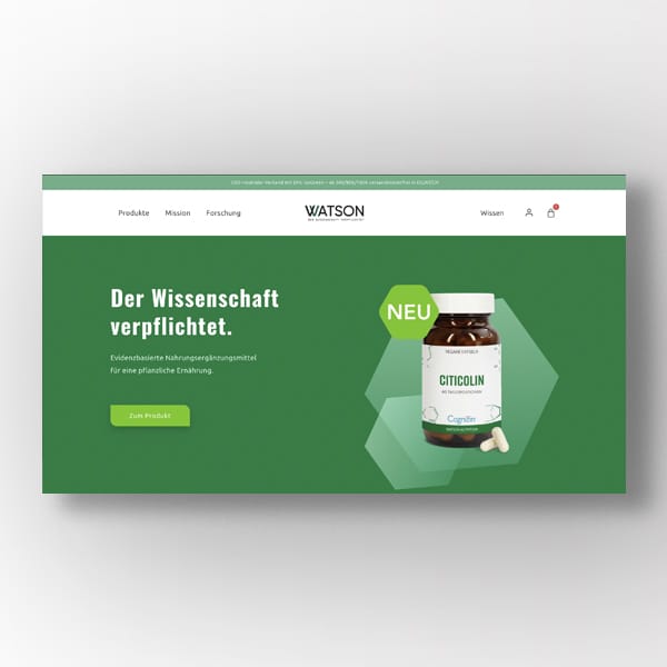 Wordpress-Implementation (Backend + Frontend + Support): Watson Nutrition